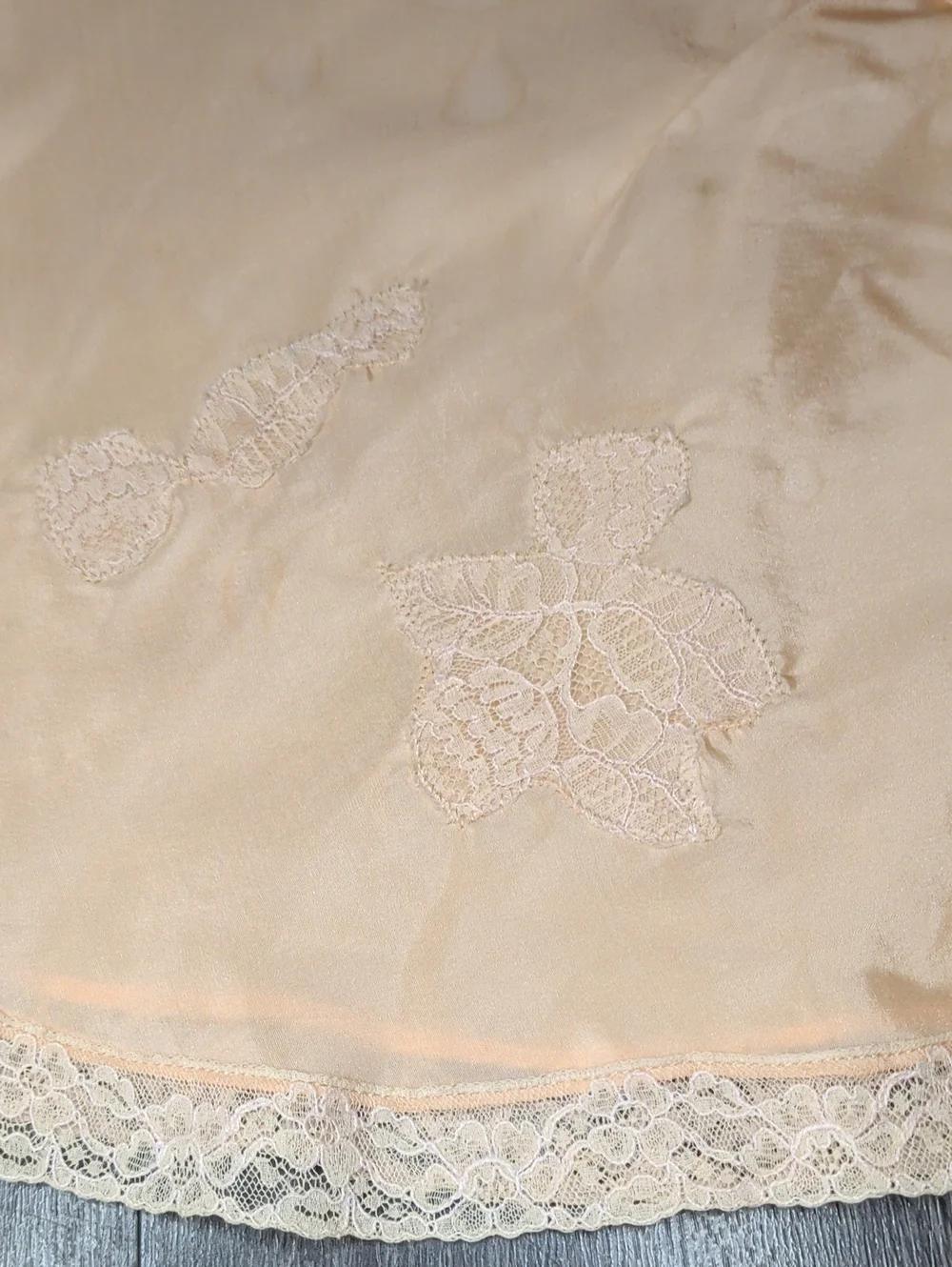 Antique 1920s 30s Tap Pants Peach French Knickers Side Button Art Deco
